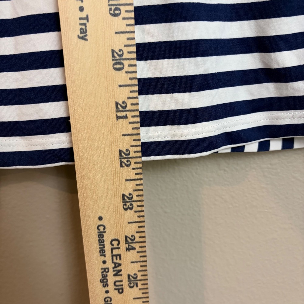 J.McLaughlin Sleeveless Top Small Navy White Striped Catalina Cloth Nautical - Picture 7 of 7